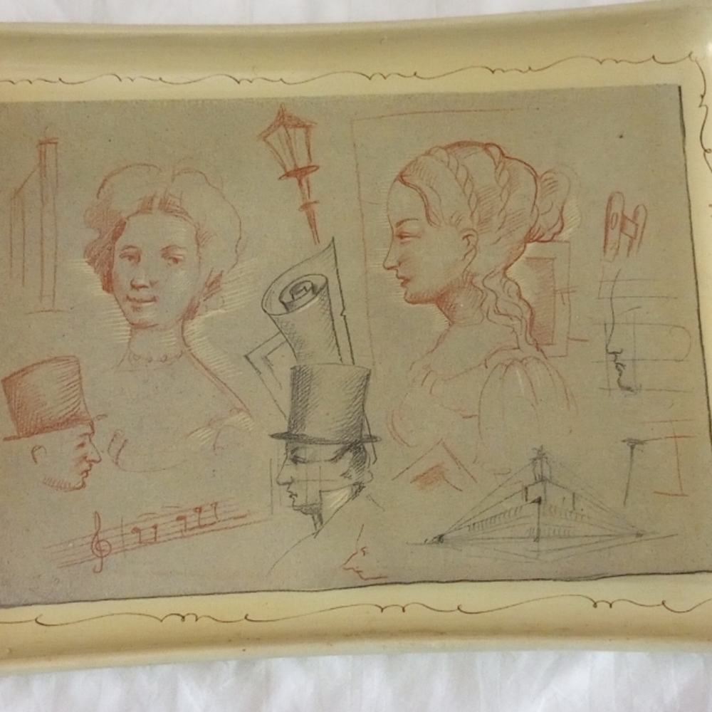 Wooden Tray Women science Academia